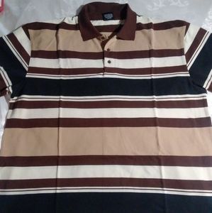 🛍 Men's Brown & Beige Striped Shirt